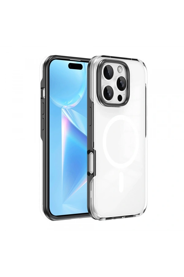 Apple iPhone 16 Pro Max Kılıf M-safe Şarj Özellikli Çıkarılabilir Arka Yüzeyli Zore Polar Kapak