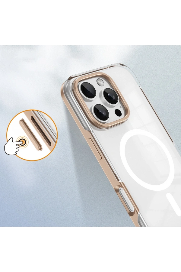 Apple iPhone 16 Pro Max Kılıf M-safe Şarj Özellikli Çıkarılabilir Arka Yüzeyli Zore Polar Kapak