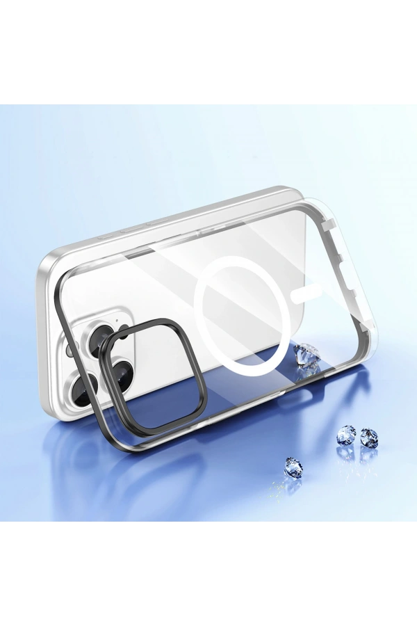 Apple iPhone 16 Pro Max Kılıf M-safe Şarj Özellikli Çıkarılabilir Arka Yüzeyli Zore Polar Kapak
