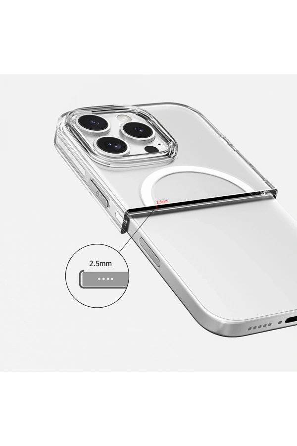 Apple iPhone 16 Pro Max Kılıf M-safe Şarj Özellikli Kamera Korumalı Zore Kripto Kapak