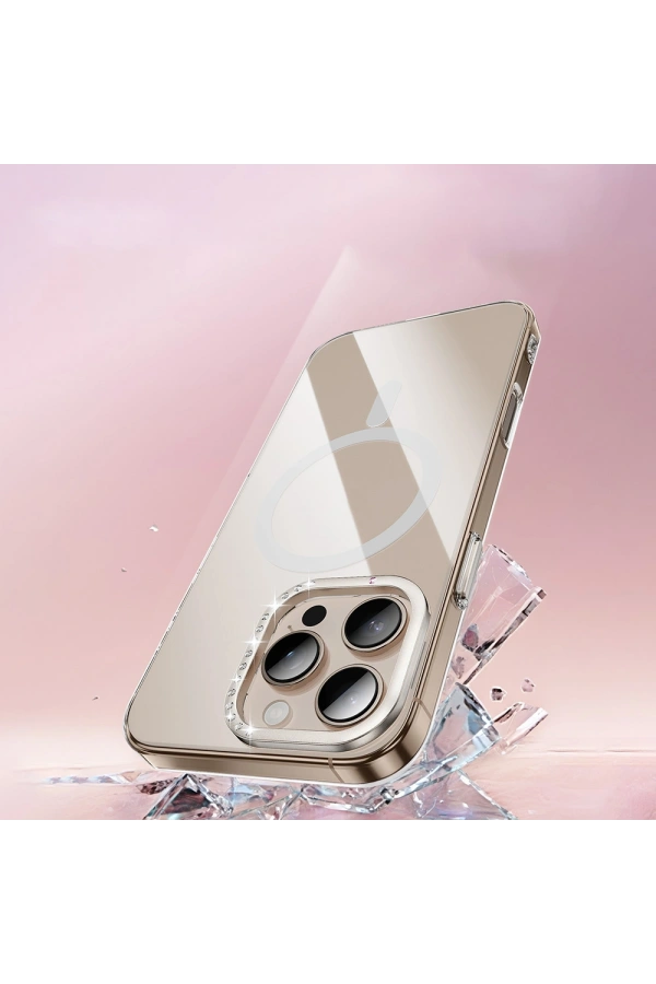 Apple iPhone 16 Pro Max Kılıf M-safe Şarj Özellikli Kamera Standlı Zore Estop Kapak