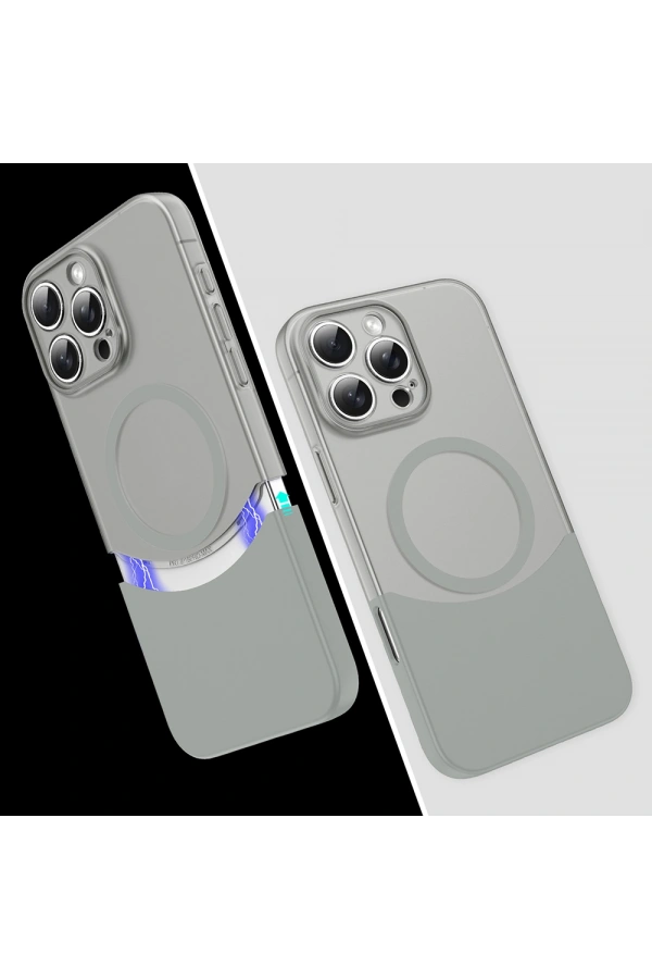 Apple iPhone 16 Pro Max Kılıf M-Safe Şarj Özellikli Mıknatıslı Zore Duble Kapak