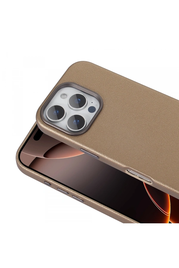 Apple iPhone 16 Pro Max Kılıf M-safe Şarj Özellikli PU Deri Zore Adora Kapak