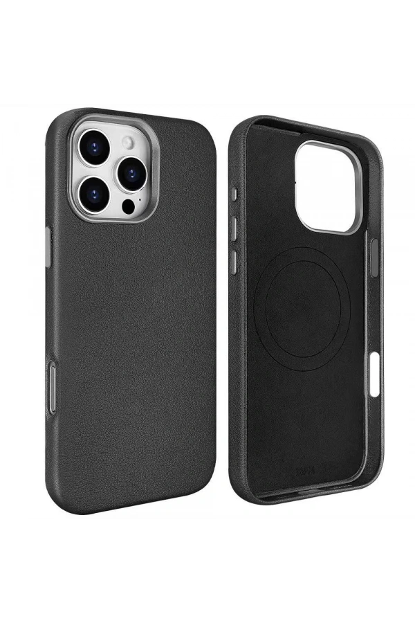Apple iPhone 16 Pro Max Kılıf M-safe Şarj Özellikli PU Deri Zore Adora Kapak