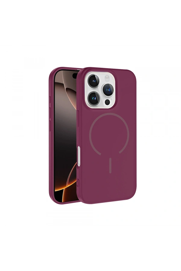 Apple iPhone 16 Pro Max Kılıf M-safe Şarj Özellikli Zore Meta Kapak