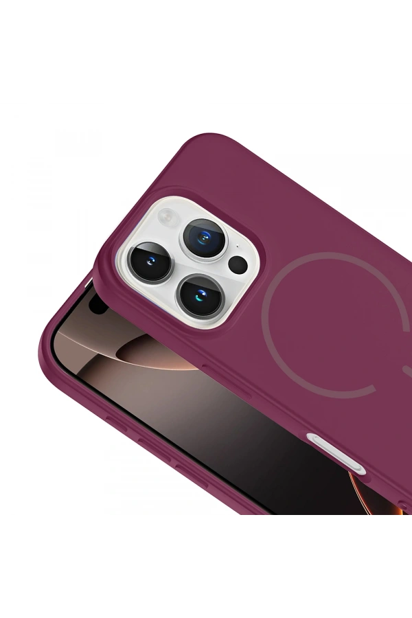 Apple iPhone 16 Pro Max Kılıf M-safe Şarj Özellikli Zore Meta Kapak