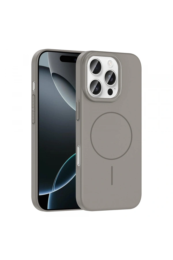 Apple iPhone 16 Pro Max Kılıf M-safe Şarj Özellikli Zore Ruby Sert Kapak