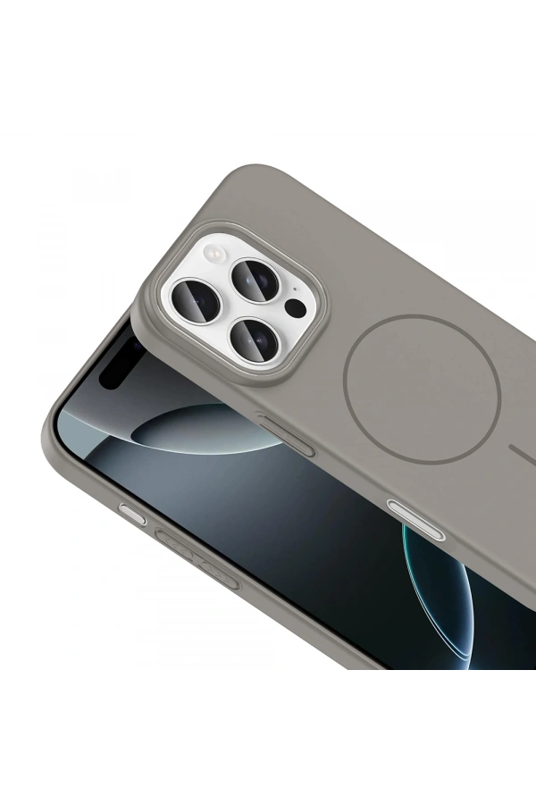 Apple iPhone 16 Pro Max Kılıf M-safe Şarj Özellikli Zore Ruby Sert Kapak