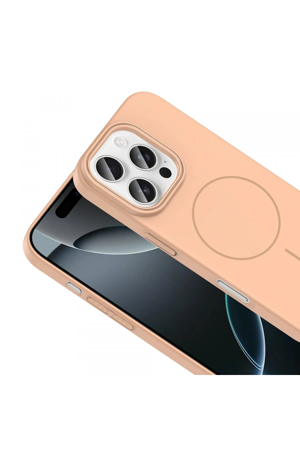 Apple iPhone 16 Pro Max Kılıf M-safe Şarj Özellikli Zore Ruby Sert Kapak