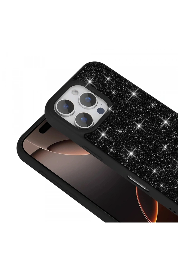Apple iPhone 16 Pro Max Kılıf Parlak Taşlı Tasarım Zore Pırlanta Kapak