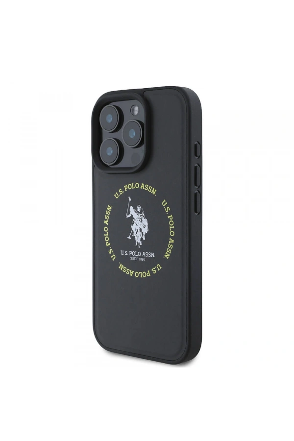 Apple iPhone 16 Pro Max Kılıf U.S. Polo Assn. Orjinal Lisanslı M-safe Şarj Özellikli Circle ve Double Horse Logolu Deri Kapak