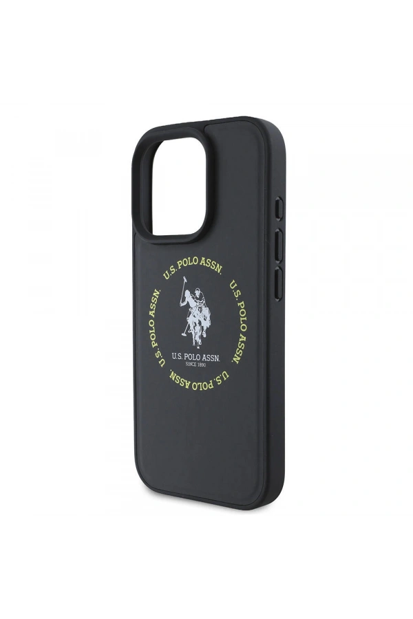 Apple iPhone 16 Pro Max Kılıf U.S. Polo Assn. Orjinal Lisanslı M-safe Şarj Özellikli Circle ve Double Horse Logolu Deri Kapak