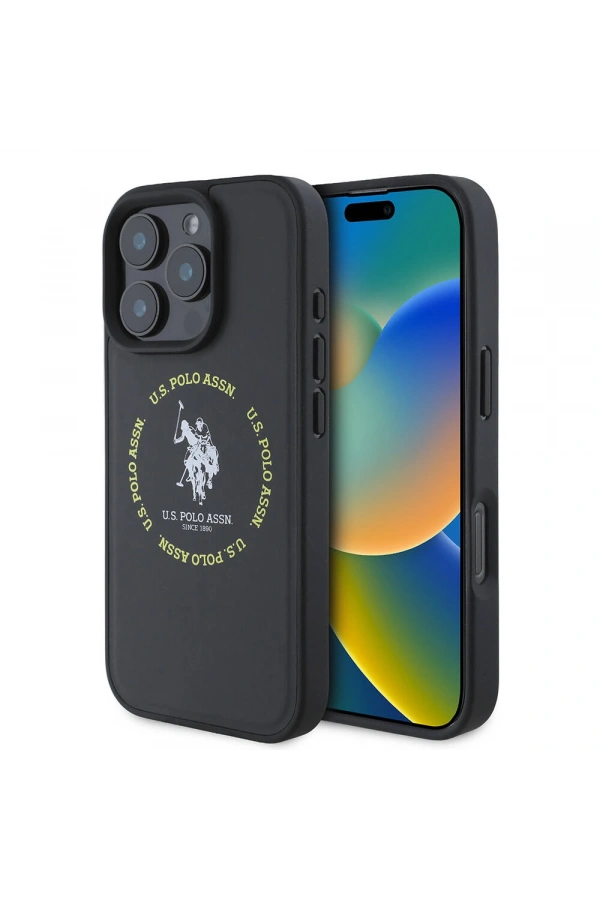 Apple iPhone 16 Pro Max Kılıf U.S. Polo Assn. Orjinal Lisanslı M-safe Şarj Özellikli Circle ve Double Horse Logolu Deri Kapak