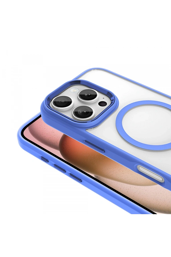 Apple iPhone 16 Pro Max Kılıf Wireless Şarj Özellikli Zore Krom M-safe Silikon Kapak