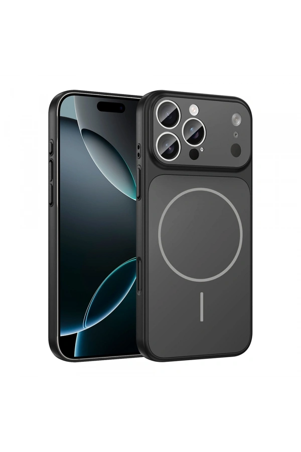 Apple iPhone 16 Pro Max Kılıf Zore M-Safe Şarj Özellikli Kamera Korumalı Formen Kapak