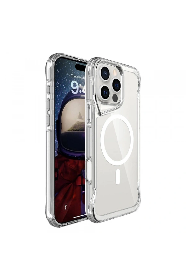 Apple iPhone 16 Pro Max Kılıf Zore M-safe Şarj Özellikli T-Max M-safe Kapak