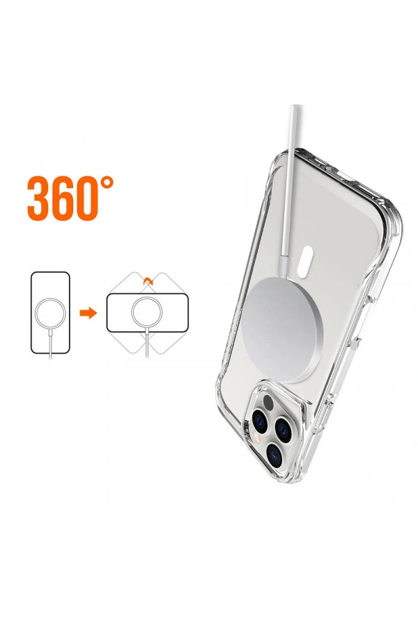 Apple iPhone 16 Pro Max Kılıf Zore M-safe Şarj Özellikli T-Max M-safe Kapak