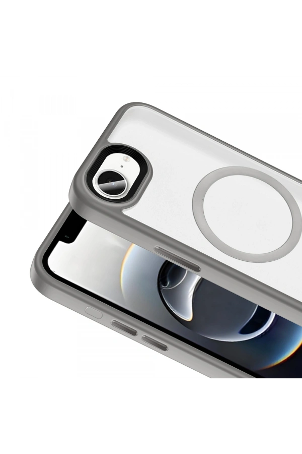 Apple iPhone 16E Kılıf Mat Arka Yüzey Wireless Şarj Özellikli Zore Flet M-safe Kapak