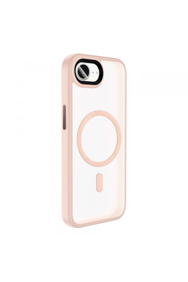 Apple iPhone 16E Kılıf Mat Arka Yüzey Wireless Şarj Özellikli Zore Flet M-safe Kapak