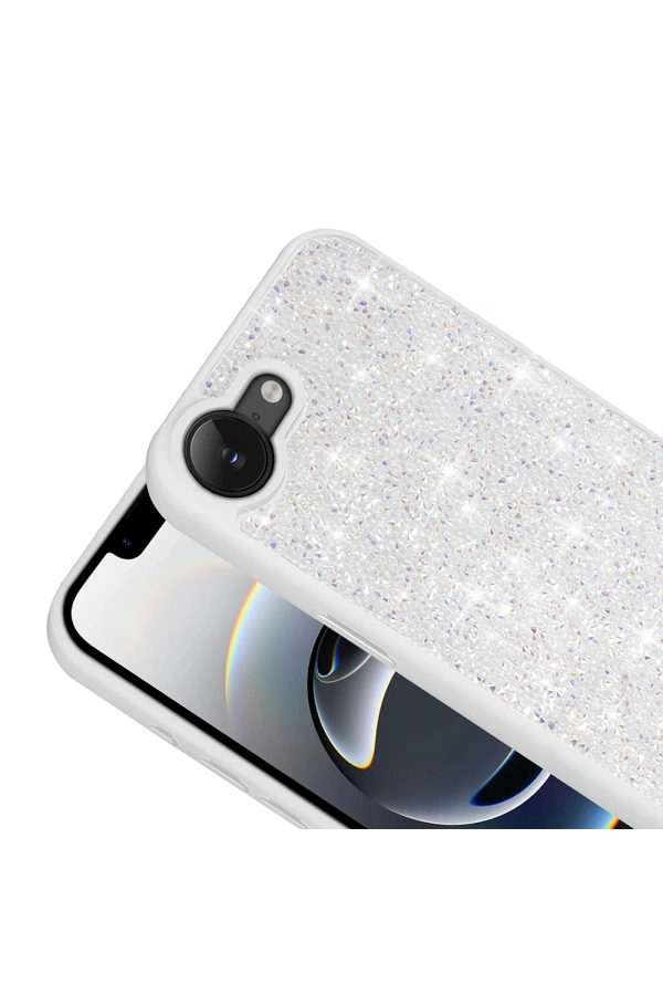 Apple iPhone 16E Kılıf Parlak Taşlı Tasarım Zore Pırlanta Kapak