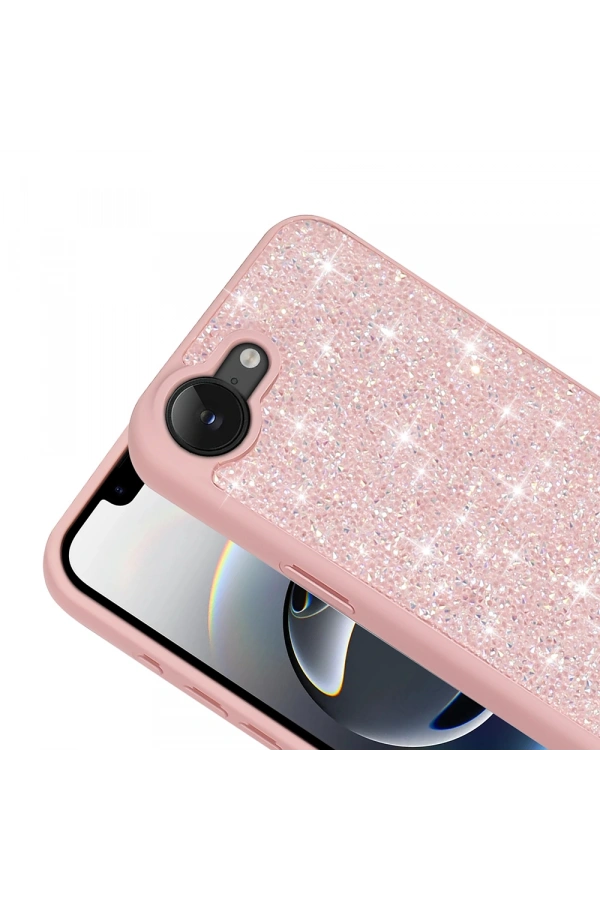 Apple iPhone 16E Kılıf Parlak Taşlı Tasarım Zore Pırlanta Kapak