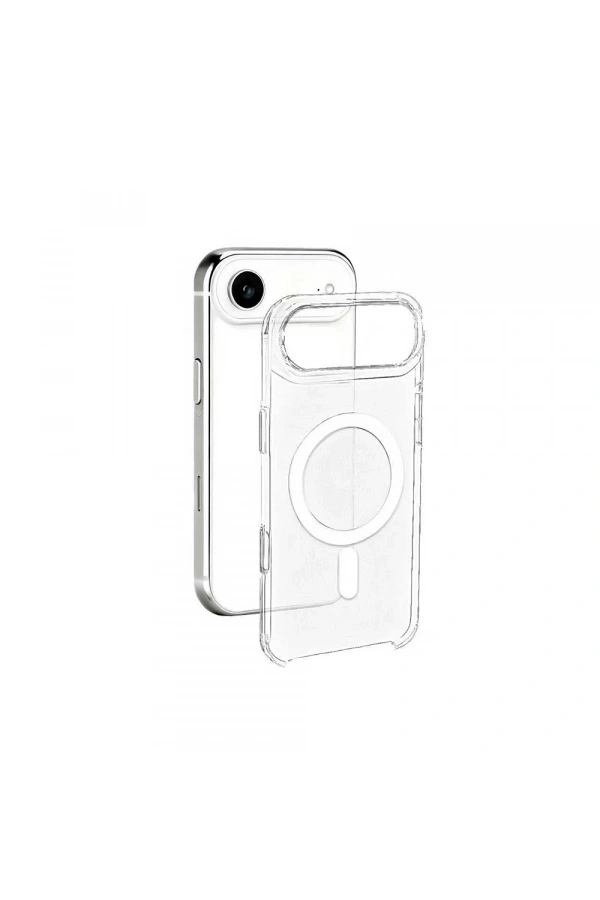 Apple iPhone 17 Air Kılıf IC Çipli Zore Wireless Şarj Özellikli Şeffaf Orjin Kapak