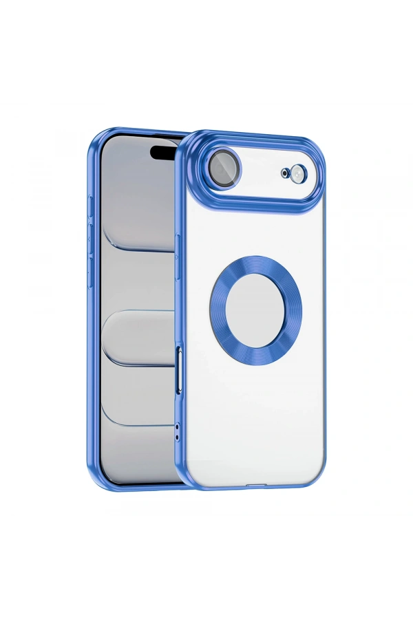 Apple iPhone 17 Air Kılıf Kamera Korumalı Logo Gösteren Zore Omega Kapak