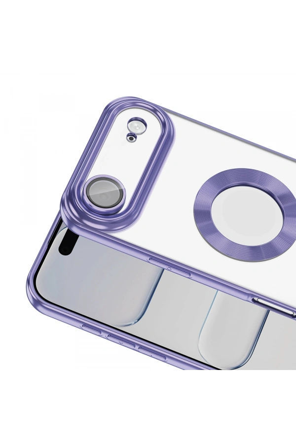 Apple iPhone 17 Air Kılıf Kamera Korumalı Logo Gösteren Zore Omega Kapak