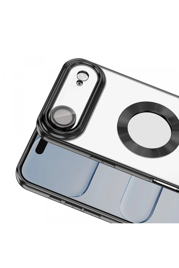 Apple iPhone 17 Air Kılıf Kamera Korumalı Logo Gösteren Zore Omega Kapak