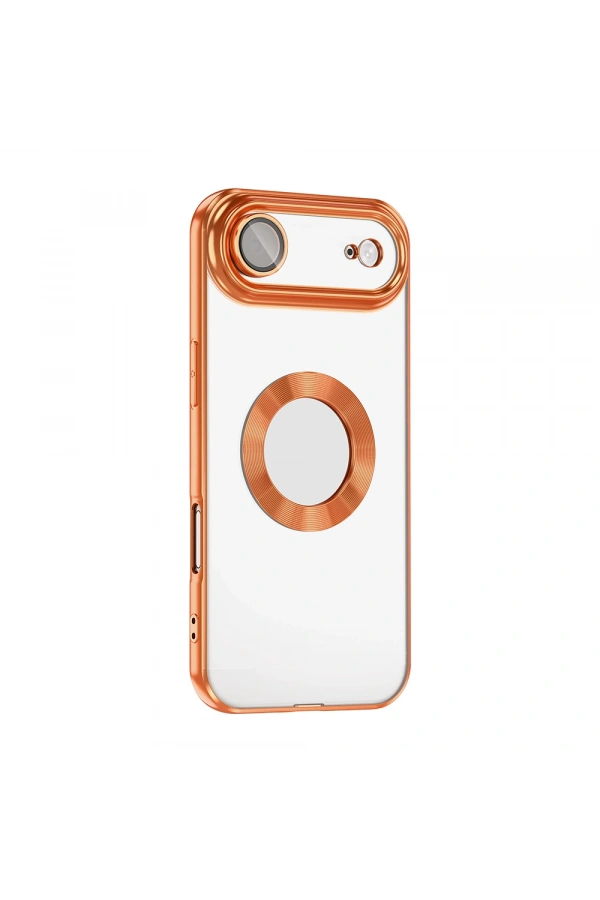Apple iPhone 17 Air Kılıf Kamera Korumalı Logo Gösteren Zore Omega Kapak