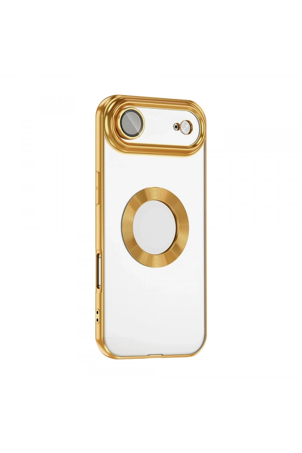 Apple iPhone 17 Air Kılıf Kamera Korumalı Logo Gösteren Zore Omega Kapak