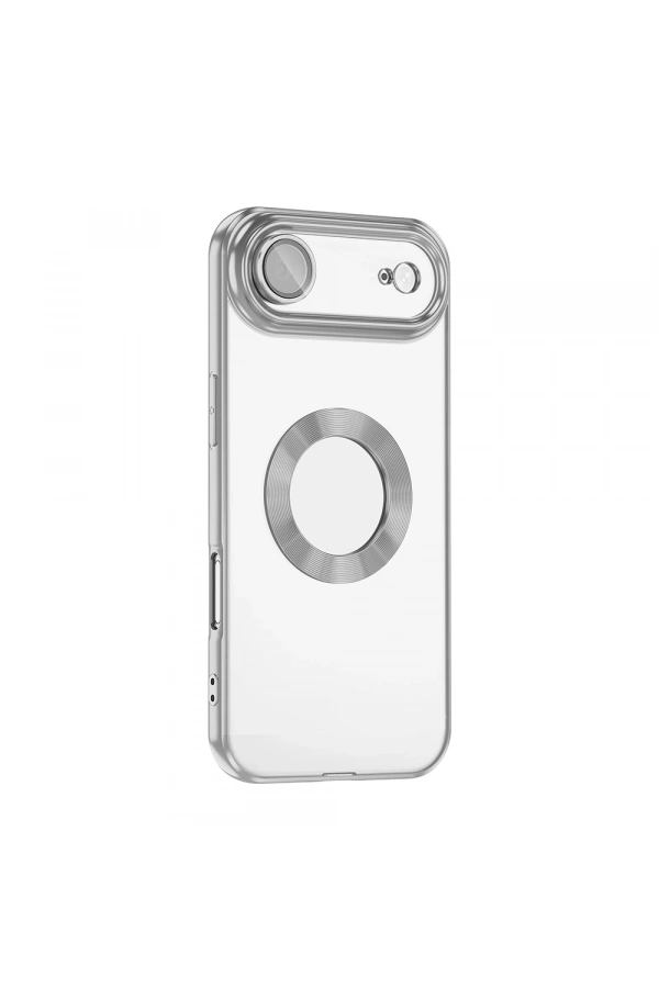 Apple iPhone 17 Air Kılıf Kamera Korumalı Logo Gösteren Zore Omega Kapak