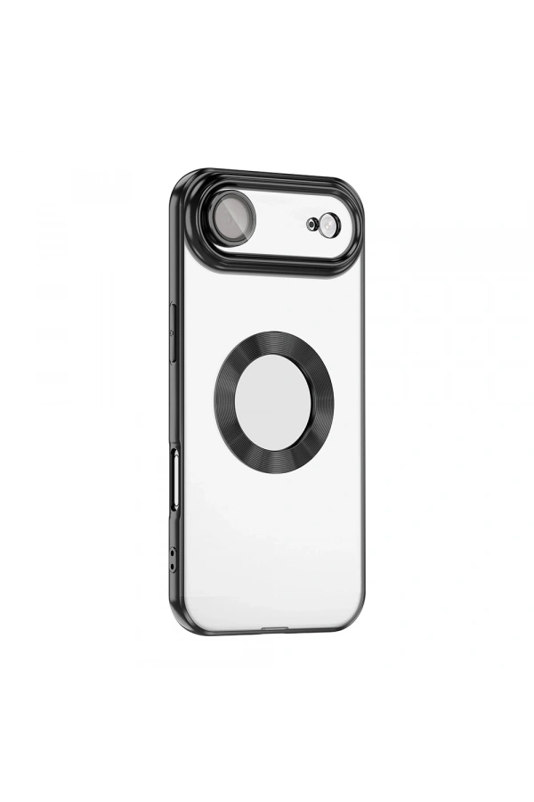 Apple iPhone 17 Air Kılıf Kamera Korumalı Logo Gösteren Zore Omega Kapak