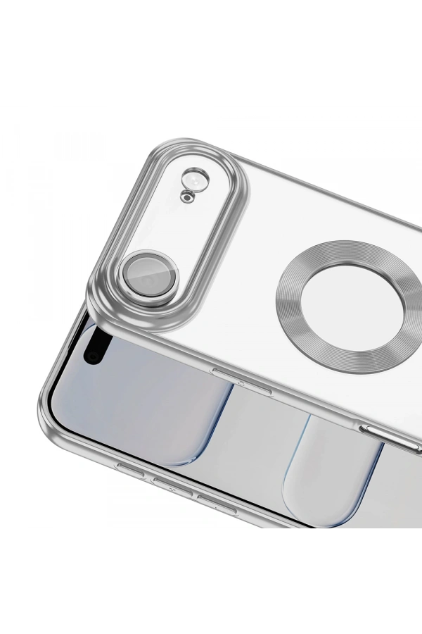 Apple iPhone 17 Air Kılıf Kamera Korumalı Logo Gösteren Zore Omega Kapak