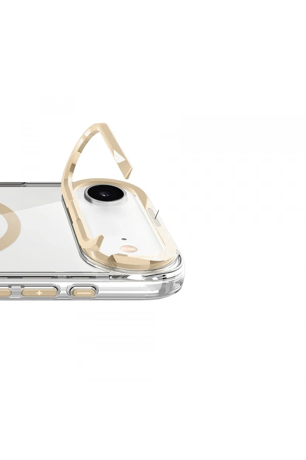 Apple iPhone 17 Air Kılıf M-safe Şarj Özellikli Airbagli Kamera Standlı Zore Azor Kapak