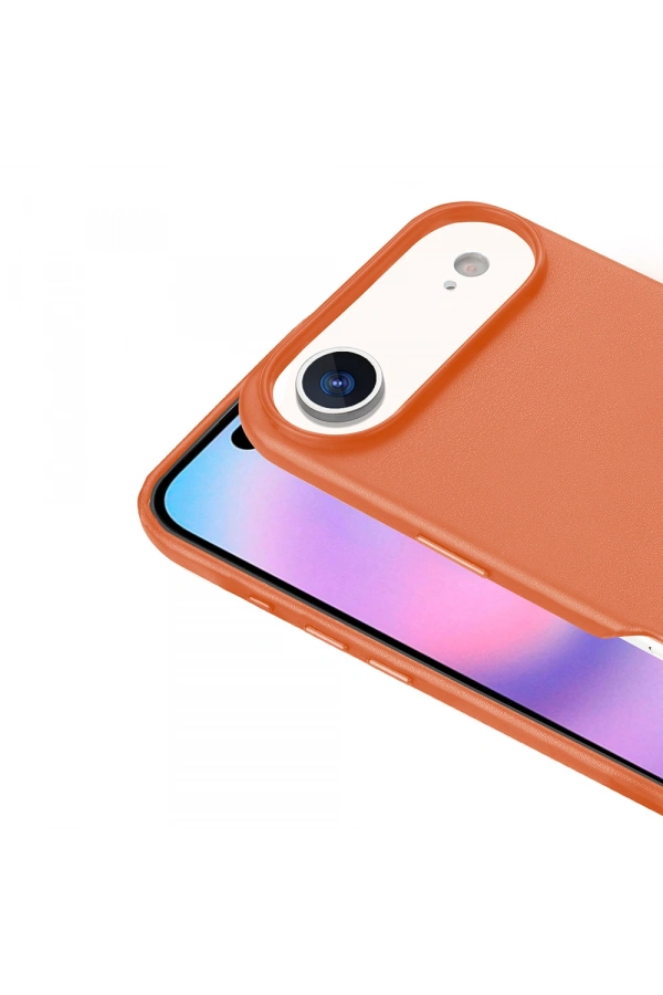 Apple iPhone 17 Air Kılıf M-safe Şarj Özellikli PU Deri Görünümlü Zore Kupra Kapak