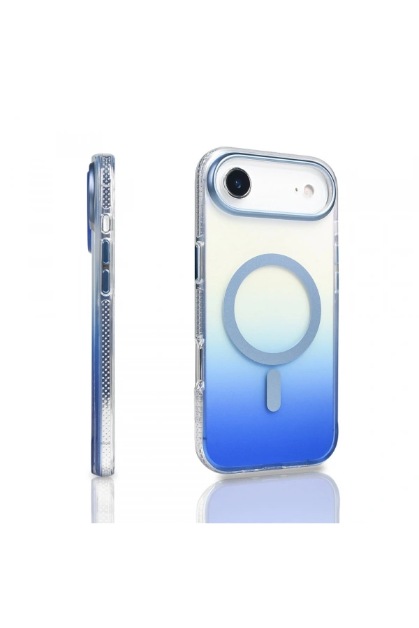 Apple iPhone 17 Air Kılıf M-safe Şarj Özellikli Transparan Renk Geçişli Zore Toros Kapak
