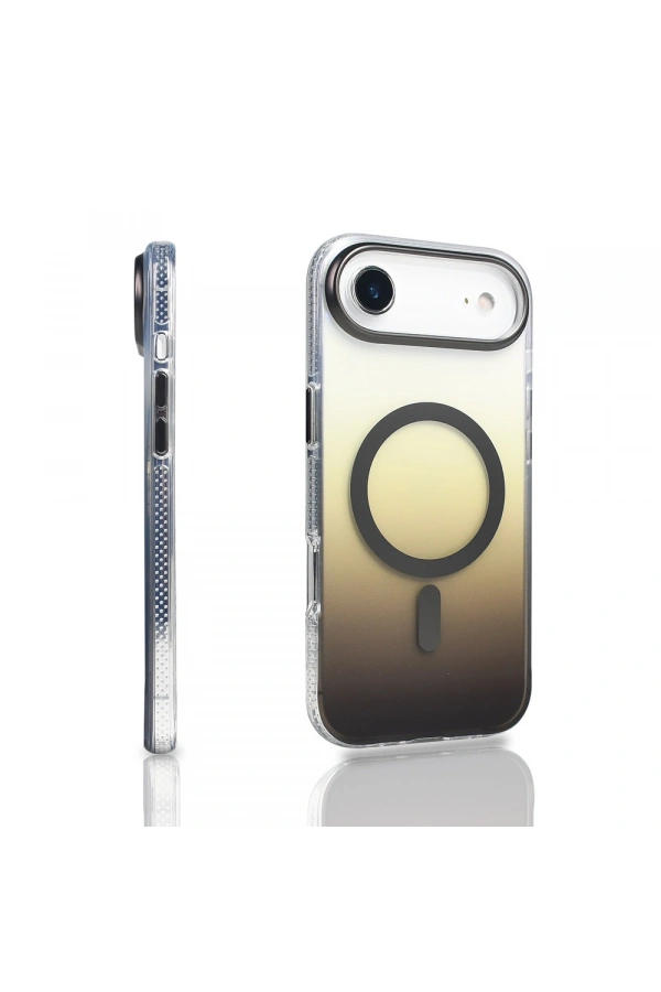 Apple iPhone 17 Air Kılıf M-safe Şarj Özellikli Transparan Renk Geçişli Zore Toros Kapak