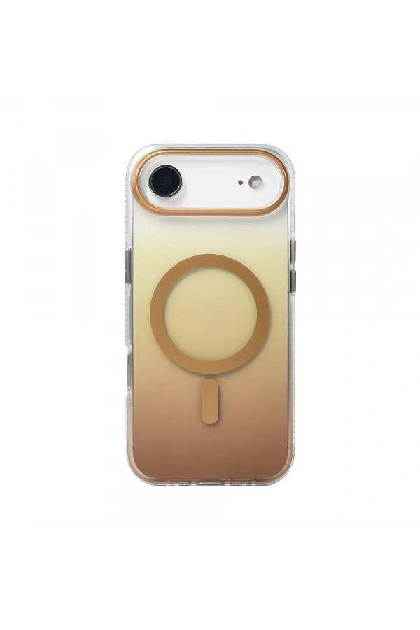 Apple iPhone 17 Air Kılıf M-safe Şarj Özellikli Transparan Renk Geçişli Zore Toros Kapak