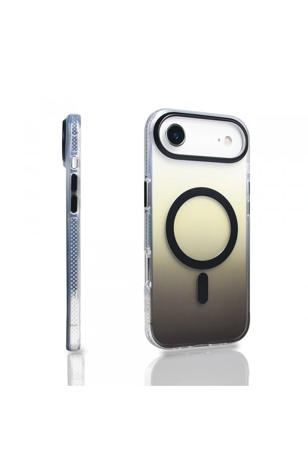 Apple iPhone 17 Air Kılıf M-safe Şarj Özellikli Transparan Renk Geçişli Zore Toros Kapak