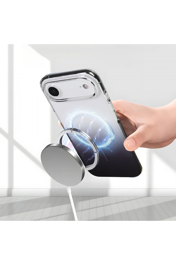 Apple iPhone 17 Air Kılıf M-Safe Şarj Özellikli Zore Septik Silikon Kapak