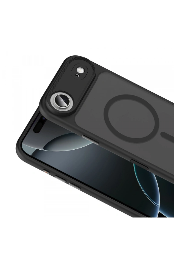 Apple iPhone 17 Air Kılıf Mat Arka Yüzey Wireless Şarj Özellikli Zore Flet M-safe Kapak