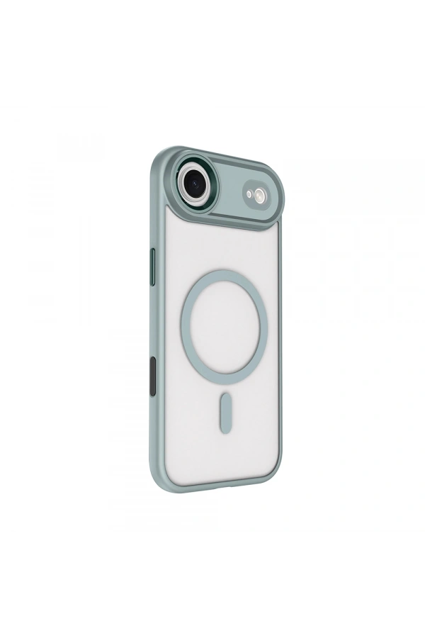 Apple iPhone 17 Air Kılıf Wireless Şarj Özellikli Zore Krom M-safe Silikon Kapak