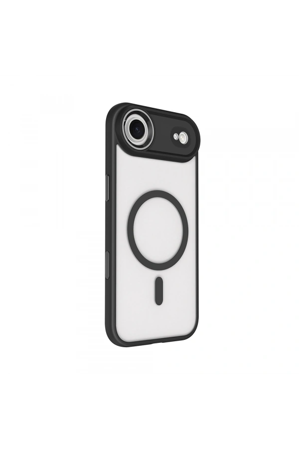 Apple iPhone 17 Air Kılıf Wireless Şarj Özellikli Zore Krom M-safe Silikon Kapak