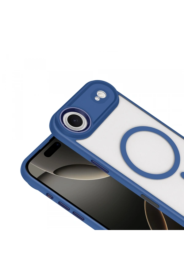 Apple iPhone 17 Air Kılıf Wireless Şarj Özellikli Zore Krom M-safe Silikon Kapak