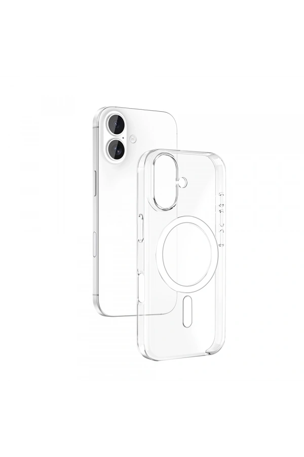 Apple iPhone 17 Kılıf IC Çipli Zore Wireless Şarj Özellikli Şeffaf Orjin Kapak