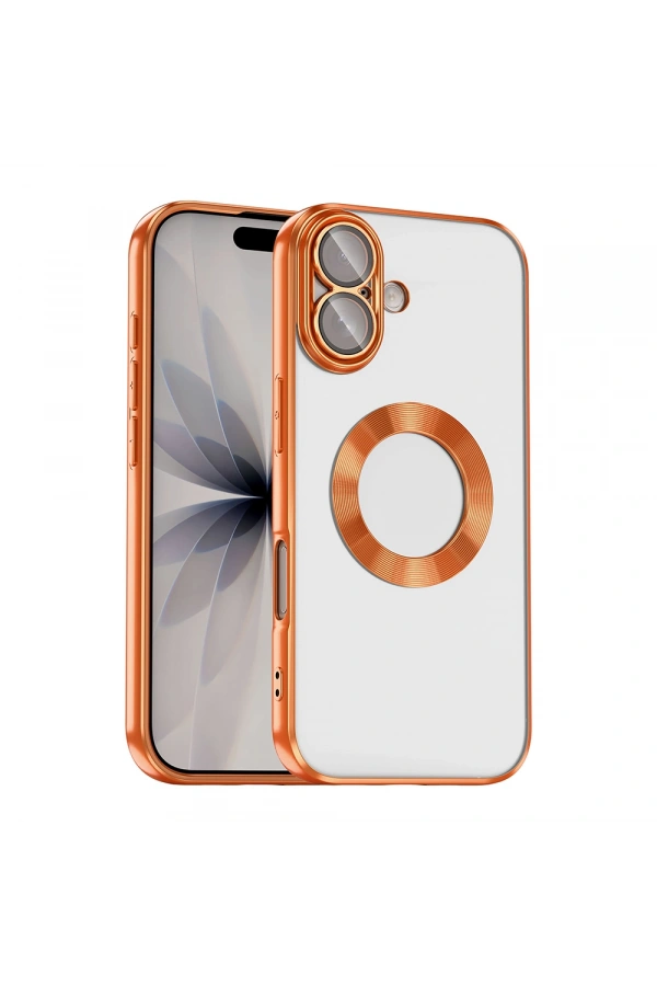 Apple iPhone 17 Kılıf Kamera Korumalı Logo Gösteren Zore Omega Kapak