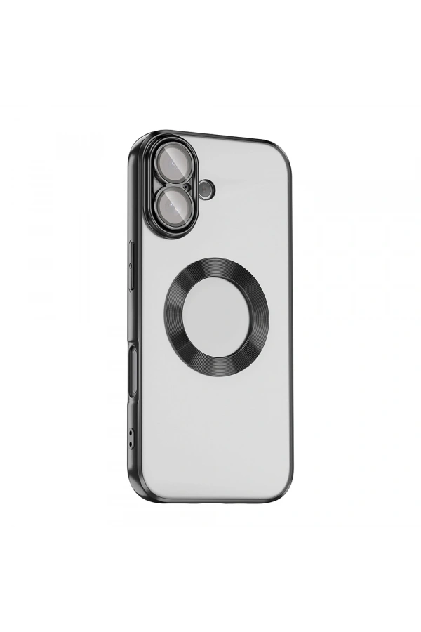 Apple iPhone 17 Kılıf Kamera Korumalı Logo Gösteren Zore Omega Kapak