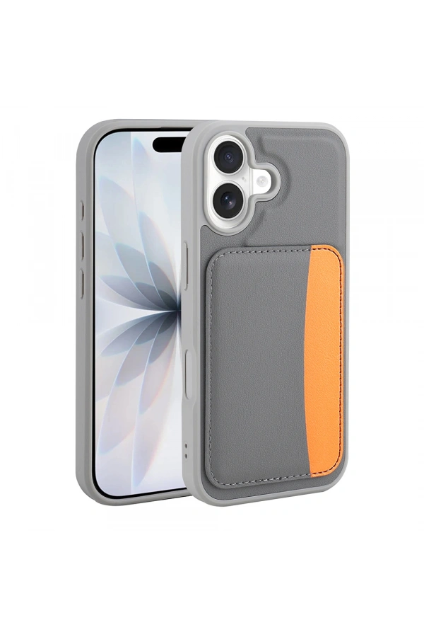 Apple iPhone 17 Kılıf Kartlıklı Zore X-Kart Silikon Kapak