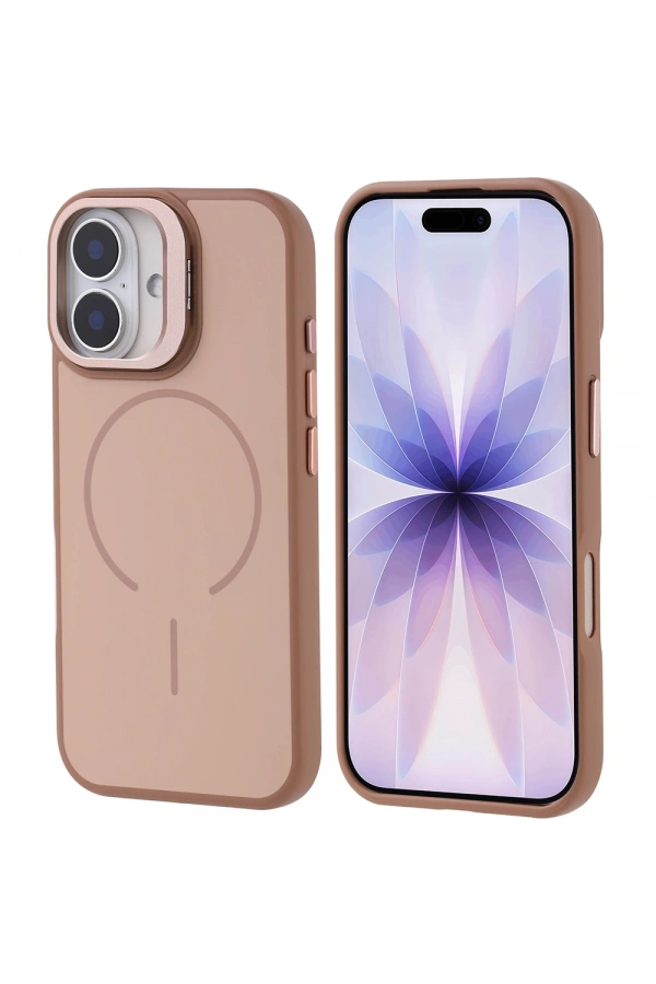 Apple iPhone 17 Kılıf M-safe Şarj Özellikli Kamera Standlı Zore Notron Kapak